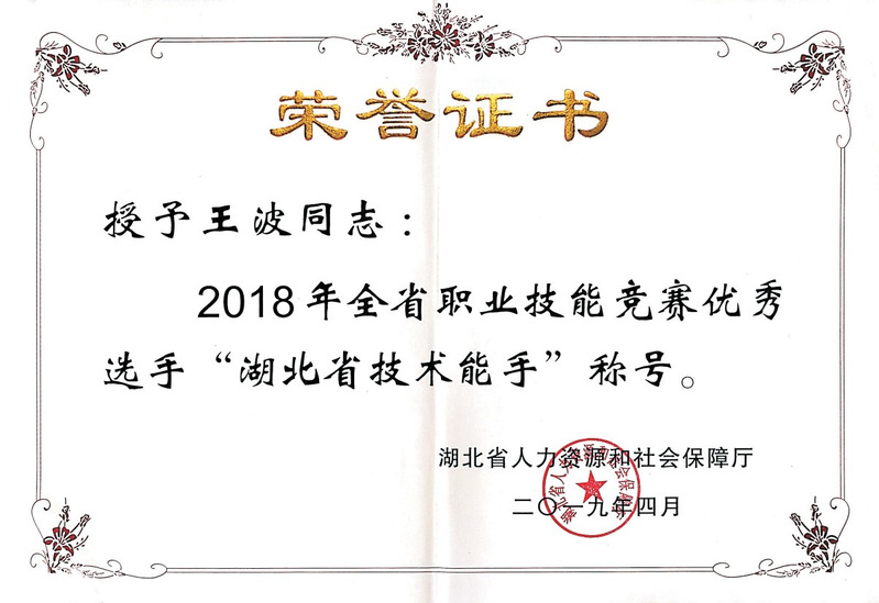 4-省级-湖北省技术能手-王波...